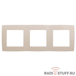 Эра Б0014762 12-5003-02 Рамка на 3 поста, Эра12, слоновая кость